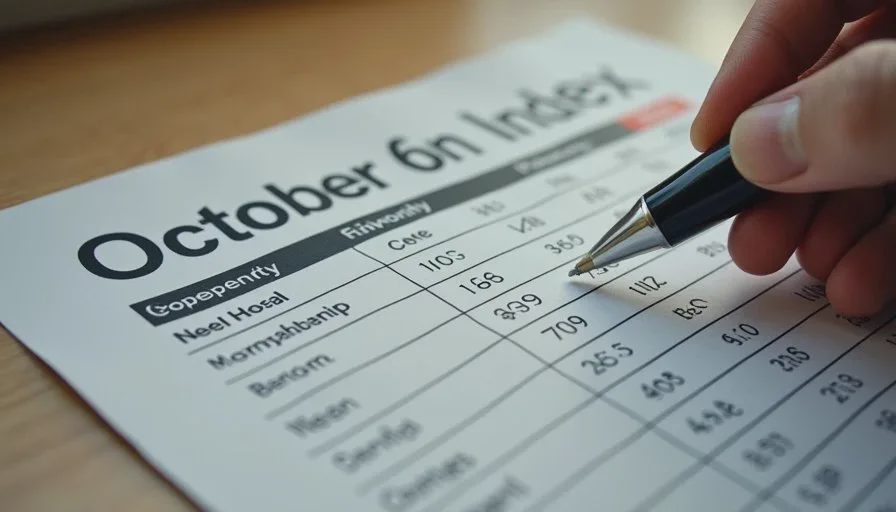Close view of the October Index table showing model names, component scores, and composite ranking
