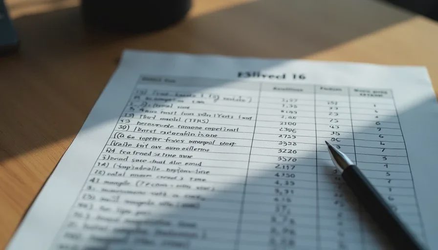Detailed printed table of ten AI model runs listing first-token latency and total completion time for each